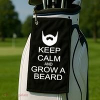 Keep Calm and Grow a Beard Golf Towel thumb 2