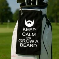 Keep Calm and Grow a Beard Golf Towel thumb 2