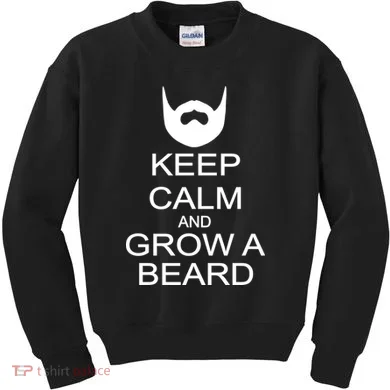 Keep Calm and Grow a Beard Kids Sweatshirt