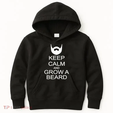 Keep Calm and Grow a Beard Kids Hoodie