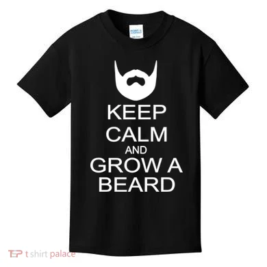 Keep Calm and Grow a Beard Kids T-Shirt