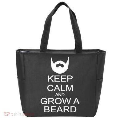 Keep Calm and Grow a Beard Bag