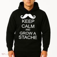 Keep Calm and Grow A Stache Hoodie thumb 2