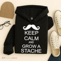 Keep Calm and Grow A Stache Hoodie thumb 4