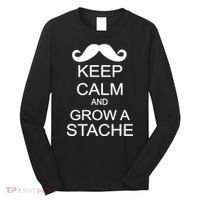 Keep Calm and Grow A Stache Long Sleeve Shirt thumb 0