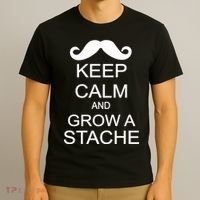 Keep Calm and Grow A Stache T-Shirt thumb 3