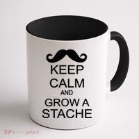 Keep Calm and Grow A Stache Coffee Mug thumb 1