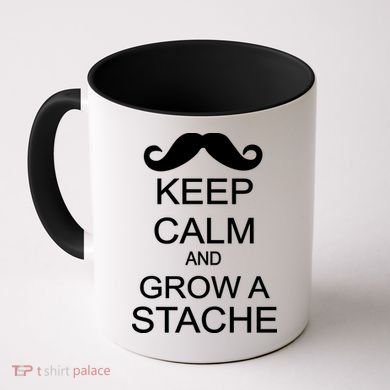 Keep Calm and Grow A Stache Coffee Mug