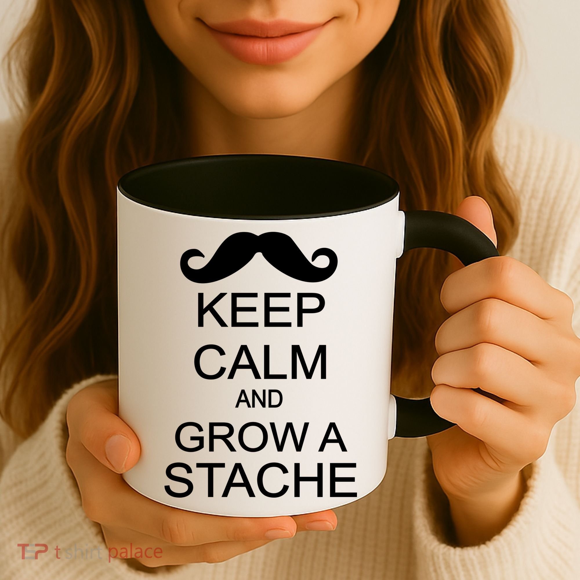 Keep Calm and Grow A Stache Coffee Mug