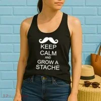 Keep Calm and Grow A Stache Women's Tank Top thumb 2
