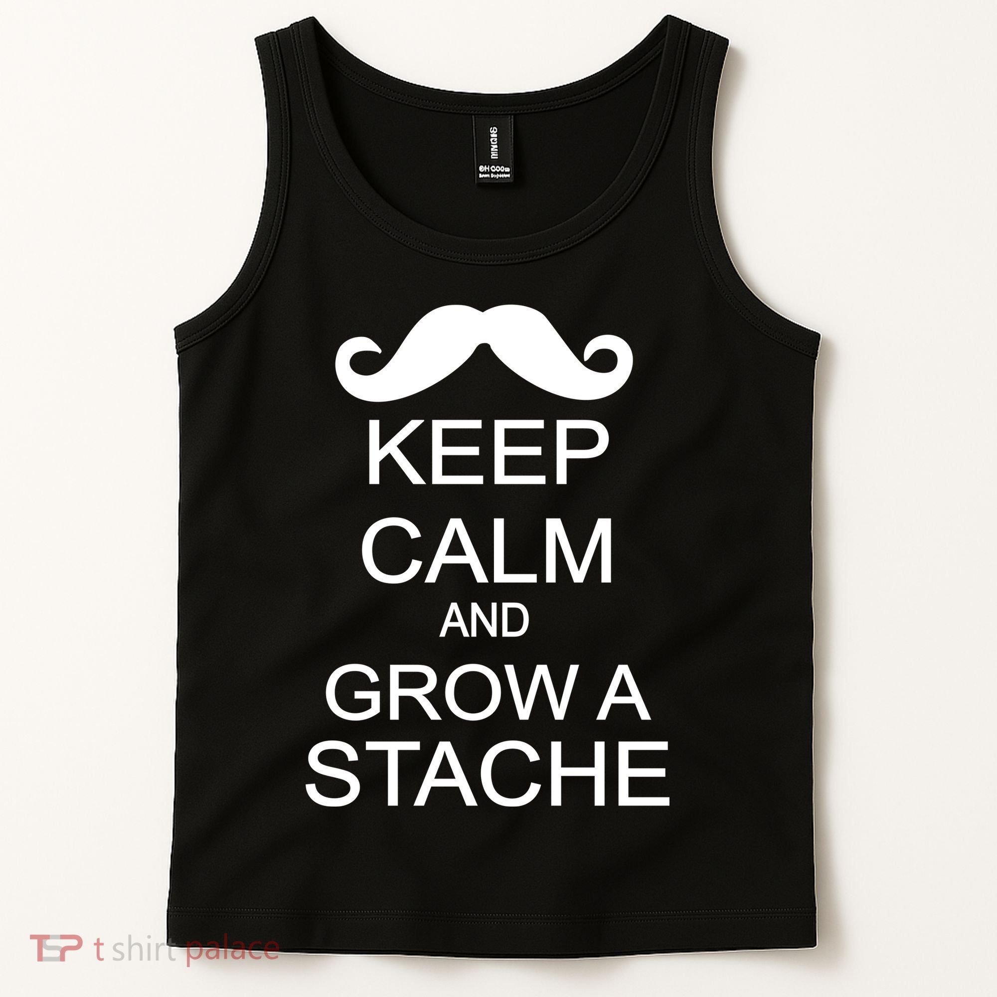 Keep Calm and Grow A Stache Tank Top