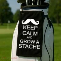 Keep Calm and Grow A Stache Golf Towel thumb 2