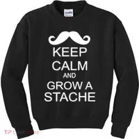Keep Calm and Grow A Stache Kids Sweatshirt thumb 0