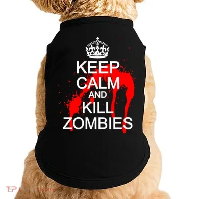 Keep Calm and Kill Zombies Doggie Tank