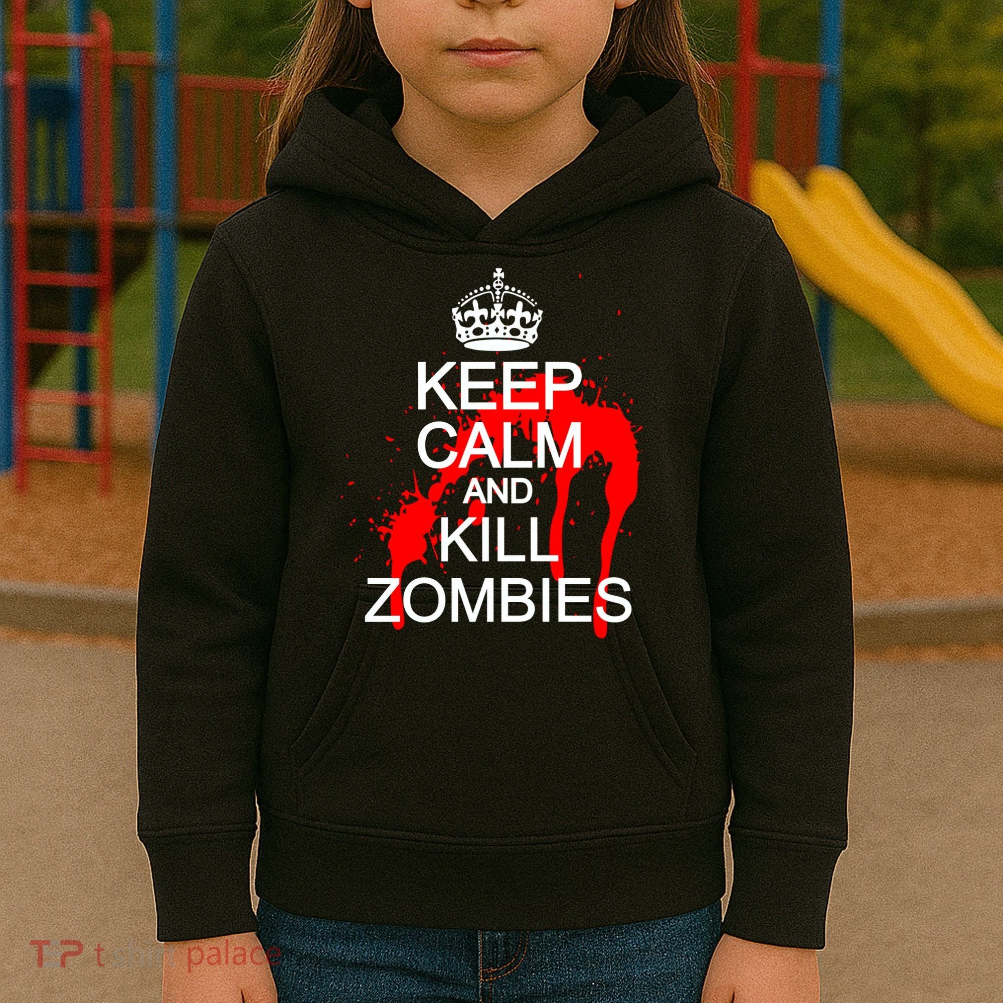 Keep Calm and Kill Zombies Kids Hoodie