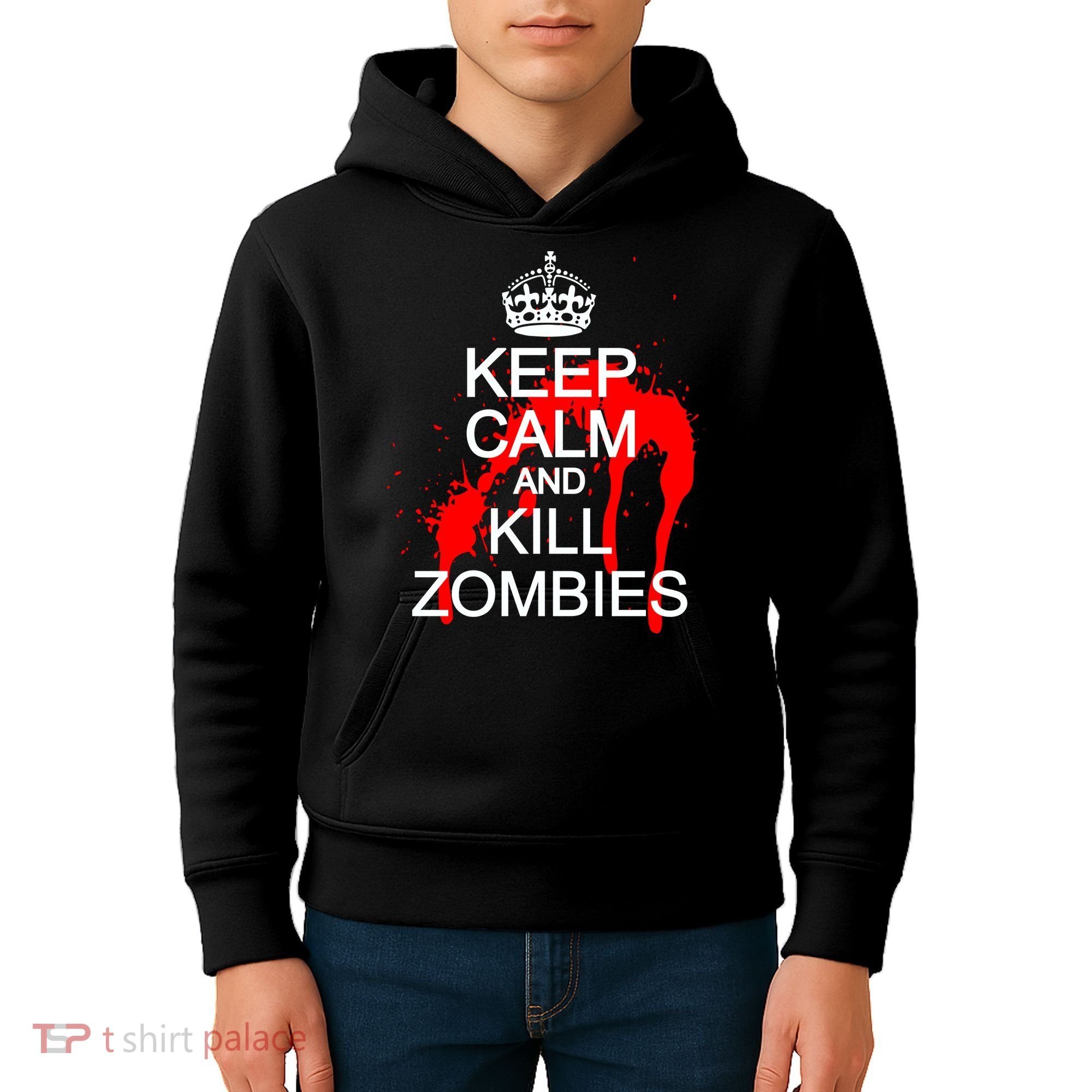 Keep Calm and Kill Zombies Kids Hoodie