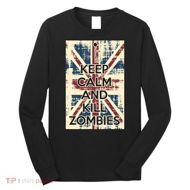 Keep Calm and Kill Zombies Vintage Long Sleeve Shirt