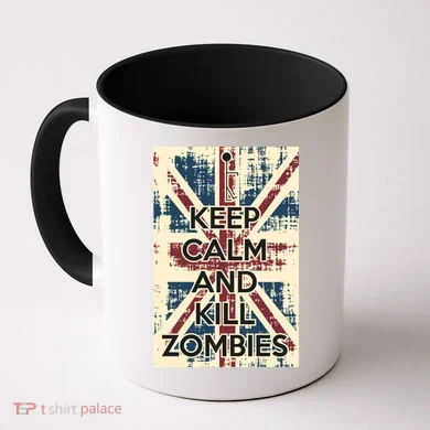 Keep Calm and Kill Zombies Vintage Coffee Mug