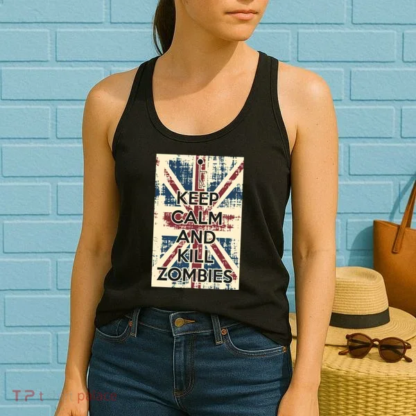 Keep Calm and Kill Zombies Vintage Women's Tank Top