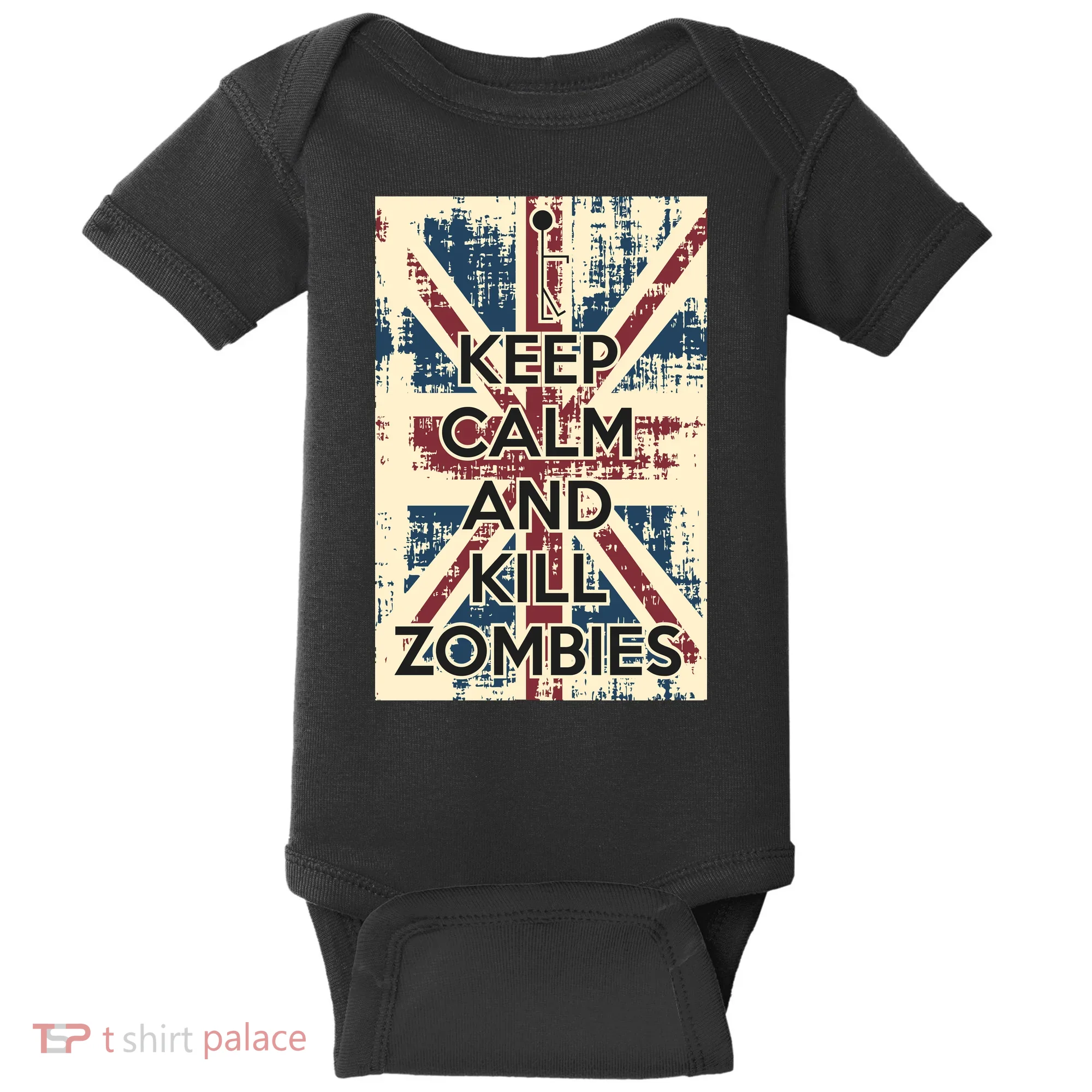 Keep Calm and Kill Zombies Vintage Baby Bodysuit