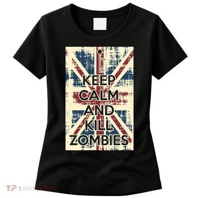 Keep Calm and Kill Zombies Vintage Women's T-Shirt