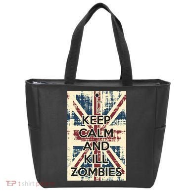 Keep Calm and Kill Zombies Vintage Bag