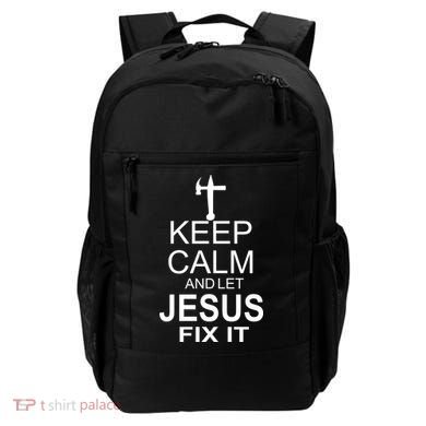 Keep Calm And Let Jesus Fix It Backpack