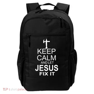 Keep Calm And Let Jesus Fix It Backpack