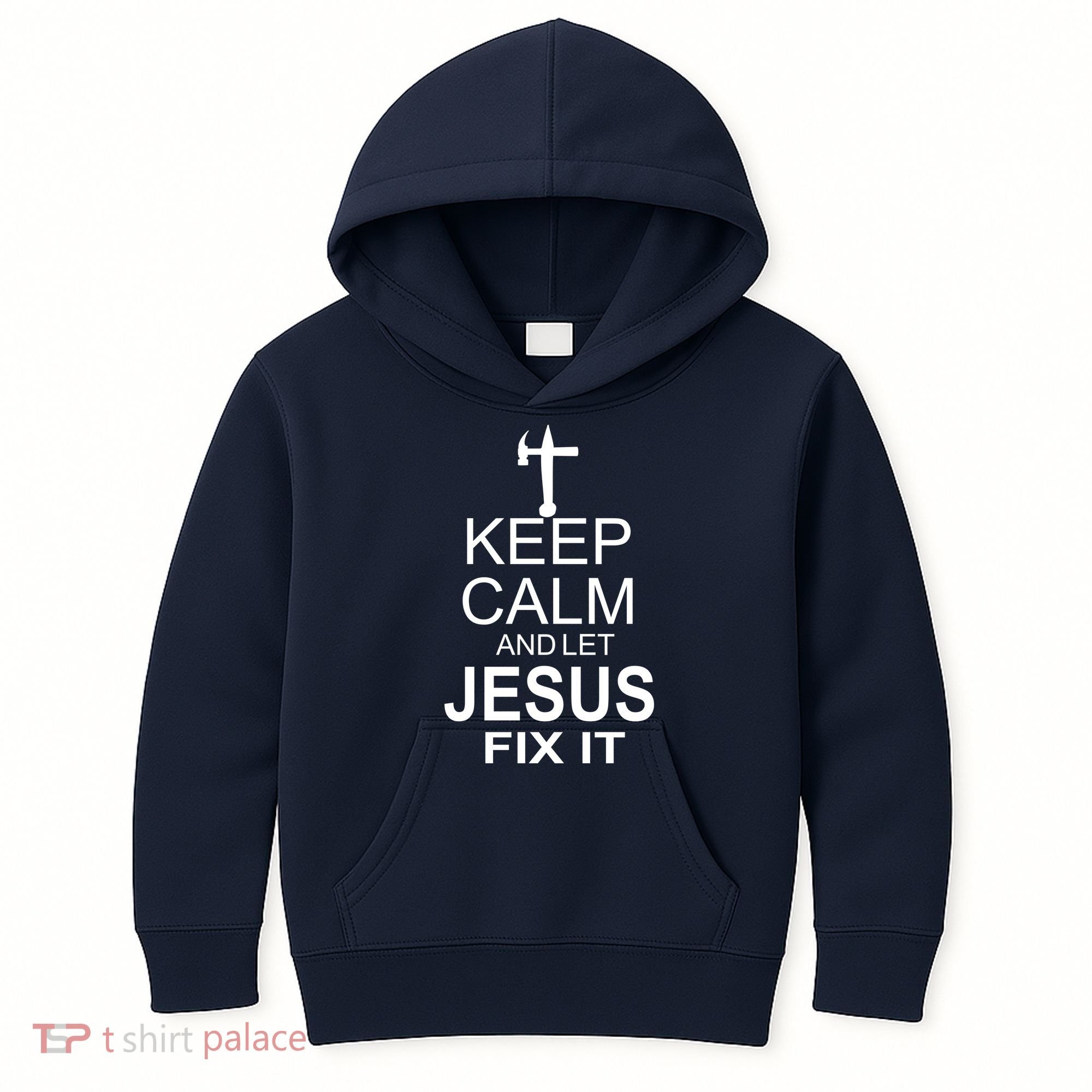 Keep Calm And Let Jesus Fix It Kids Hoodie