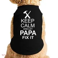 Keep Calm And Let Papa Fix It Doggie Tank thumb 0