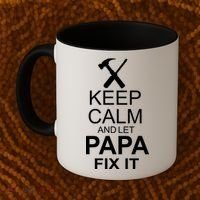 Keep Calm And Let Papa Fix It Coffee Mug thumb 2