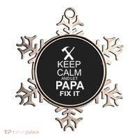 Keep Calm And Let Papa Fix It Ornament thumb 0