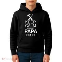 Keep Calm And Let Papa Fix It Kids Hoodie thumb 4