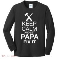 Keep Calm And Let Papa Fix It Kids Long Sleeve Shirt thumb 0