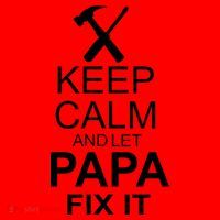 Keep Calm And Let Papa Fix It Santa Hat thumb 1