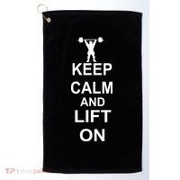 Keep Calm And Lift On Golf Towel thumb 0