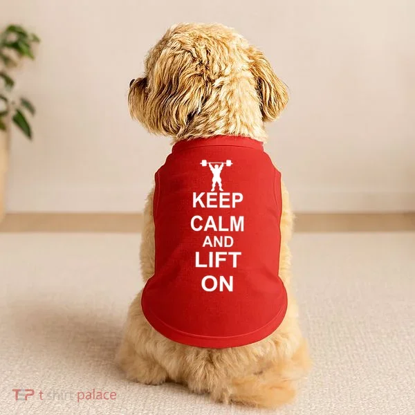 Keep Calm And Lift On Doggie Tank