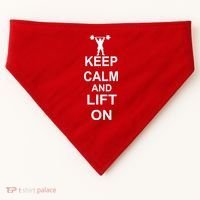 Keep Calm And Lift On USA-Made Doggie Bandana thumb 0