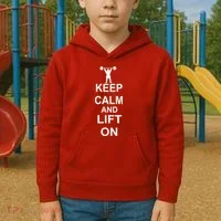 Keep Calm And Lift On Kids Hoodie thumb 2