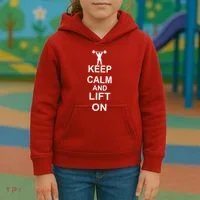 Keep Calm And Lift On Kids Hoodie thumb 3