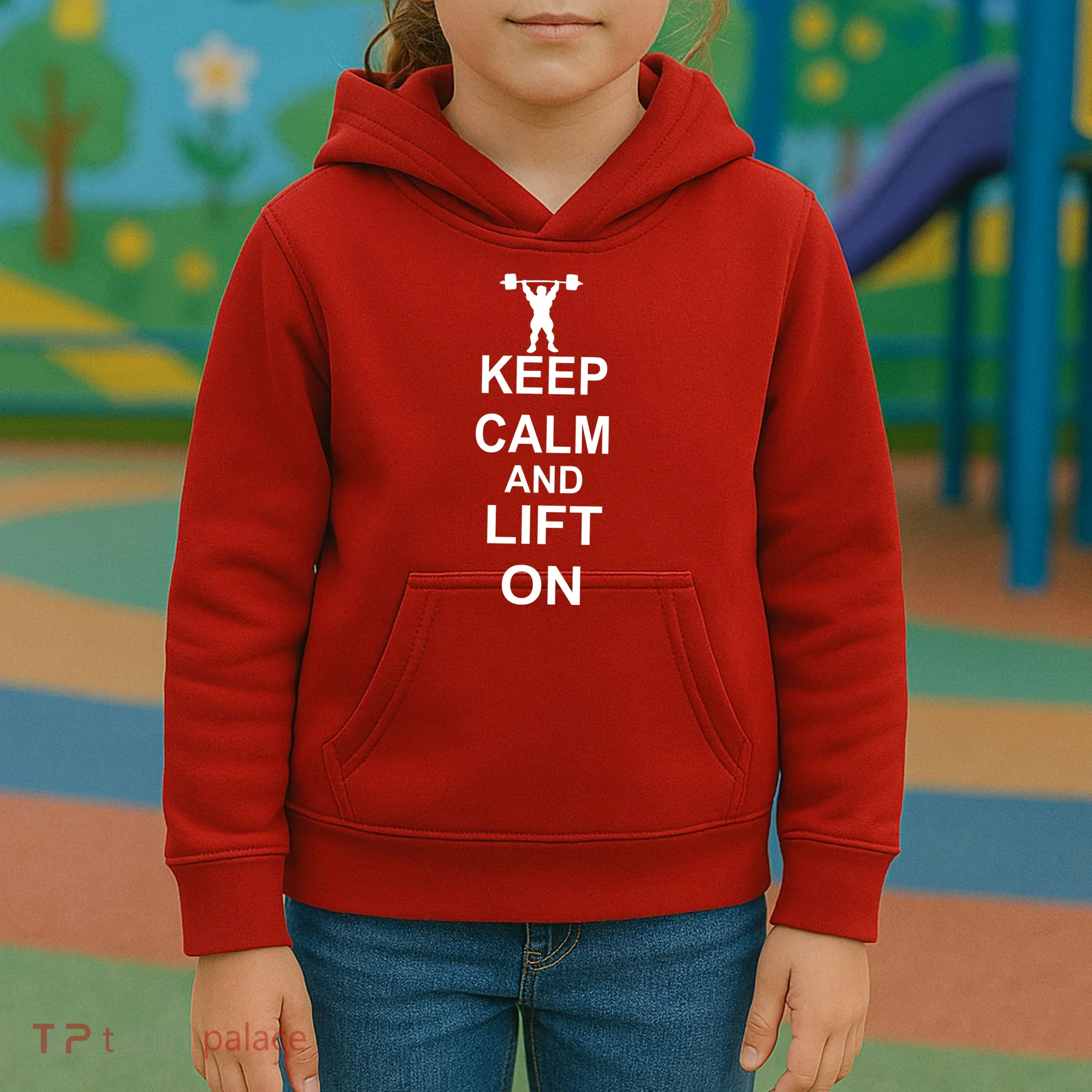 Keep Calm And Lift On Kids Hoodie