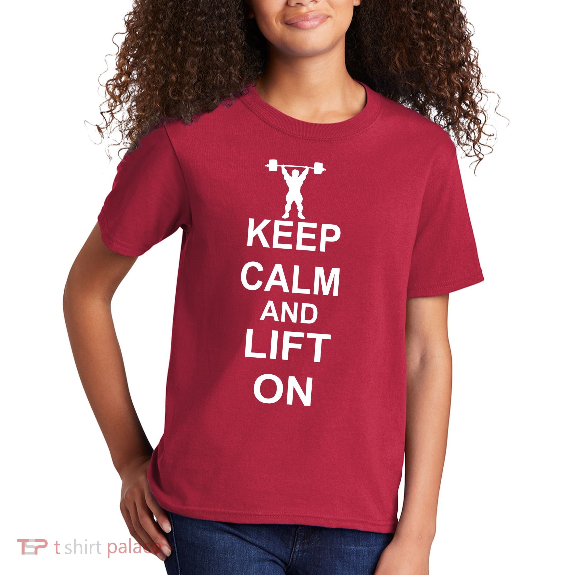Keep Calm And Lift On Kids T-Shirt