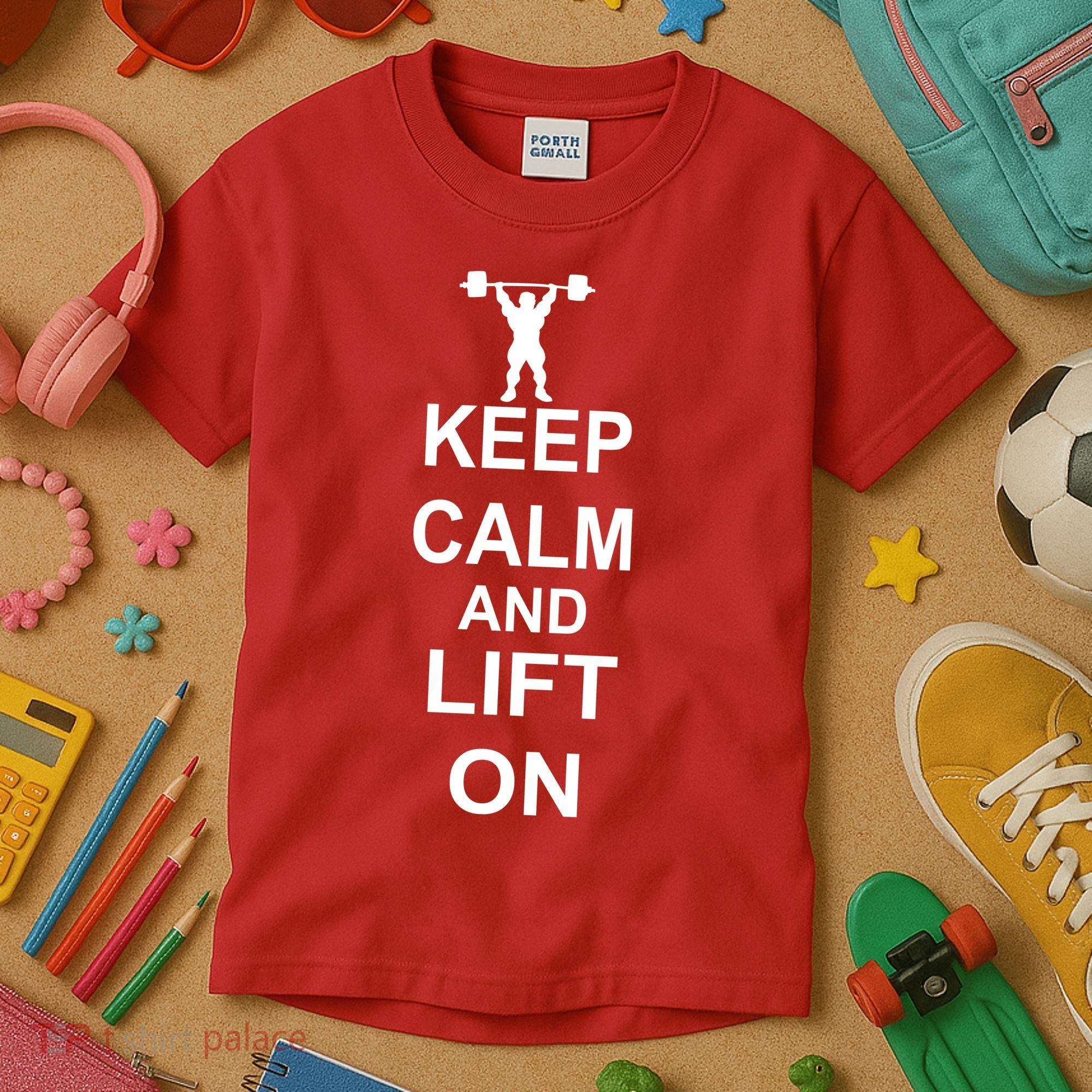 Keep Calm And Lift On Kids T-Shirt