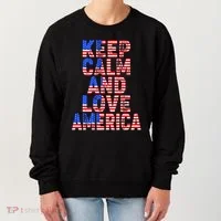 Keep Calm and Love America Women's Sweatshirt thumb 0