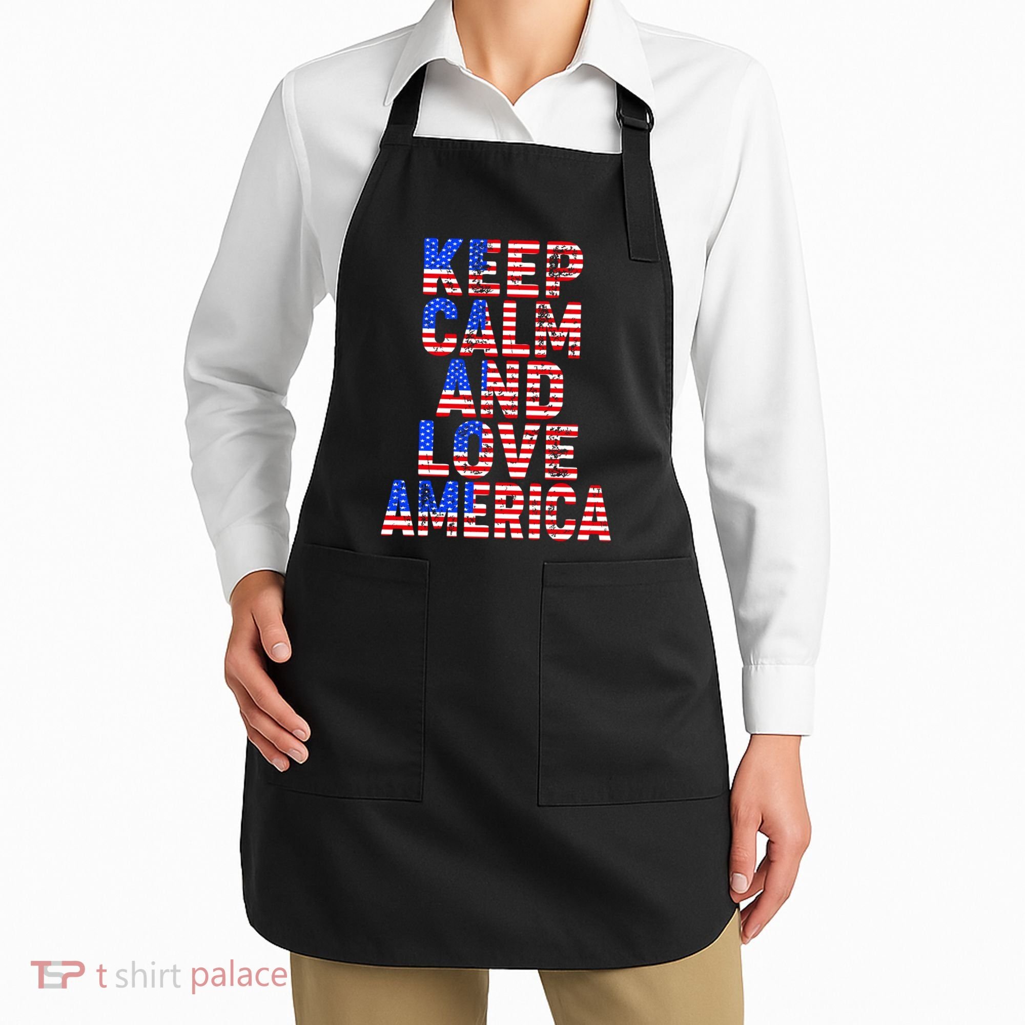 Keep Calm and Love America Apron