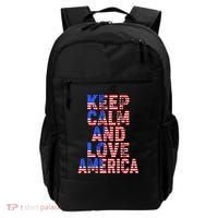 Keep Calm and Love America Backpack thumb 0