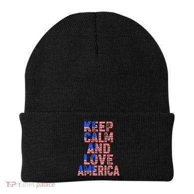 Keep Calm and Love America Beanie