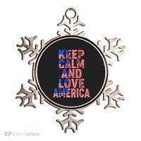 Keep Calm and Love America Ornament thumb 0