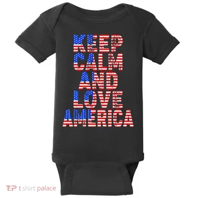 Keep Calm and Love America Baby Bodysuit