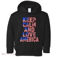 Keep Calm and Love America Toddler Hoodie thumb 0